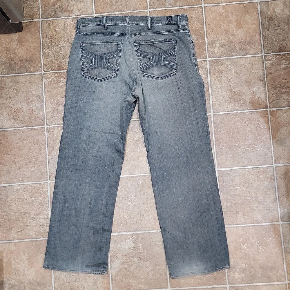 7 For All Mankind Relaxed Fit Button Fly Stretch 7FAM Mens Jeans Size 38 x 30 - Picture 9 of 9